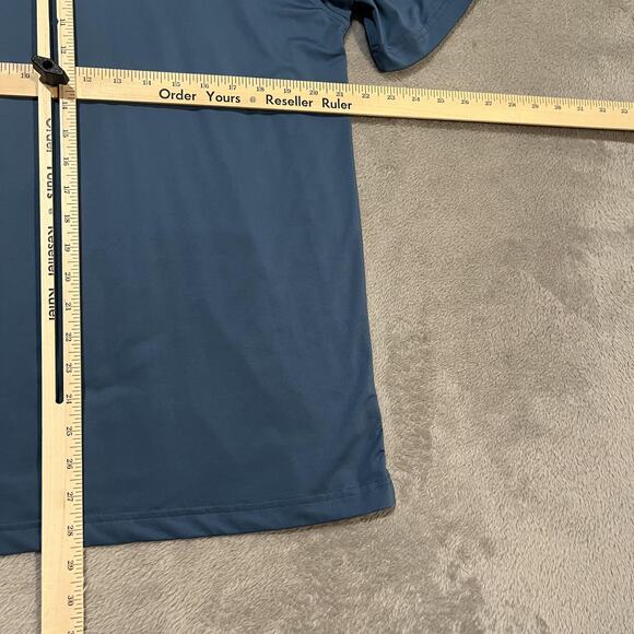 Brooks Brothers Polo Shirt Mens Large Blue Performance Series Golf Stretch Knit - Picture 8 of 8